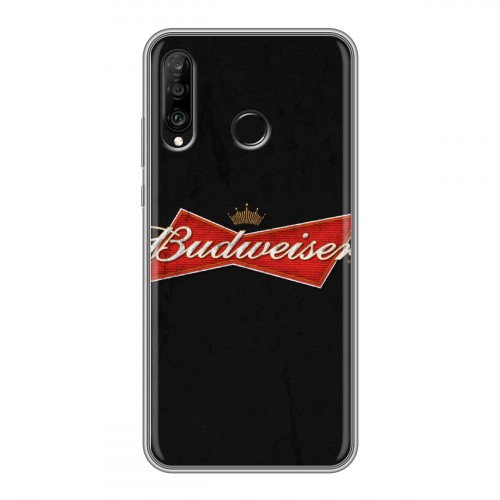 Дизайнерский силиконовый чехол для Huawei P30 Lite Budweiser