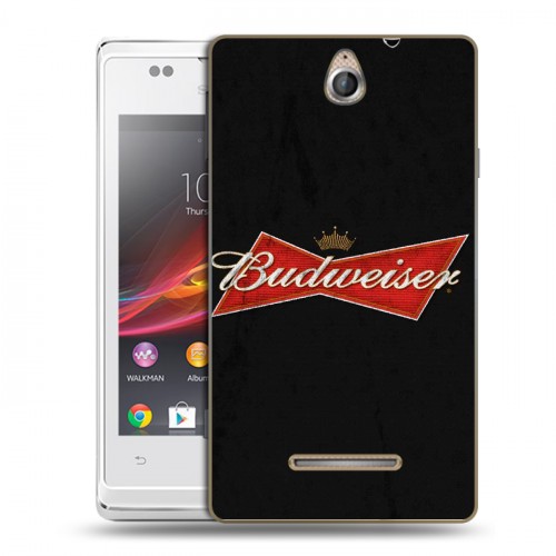 Дизайнерский пластиковый чехол для Sony Xperia E Budweiser