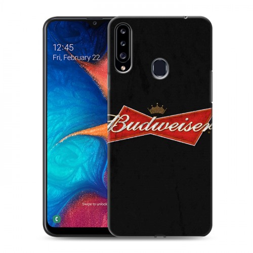 Дизайнерский пластиковый чехол для Samsung Galaxy A20s Budweiser