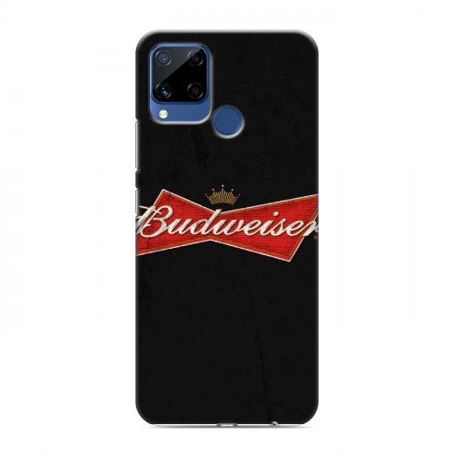 Дизайнерский силиконовый с усиленными углами чехол для Realme C15 Budweiser