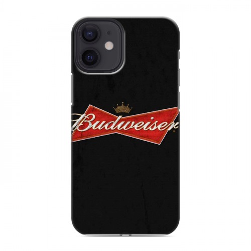 Дизайнерский силиконовый с усиленными углами чехол для Iphone 12 Mini Budweiser