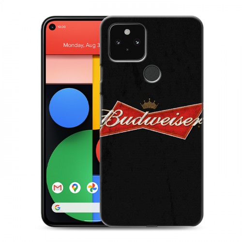 Дизайнерский пластиковый чехол для Google Pixel 5 Budweiser