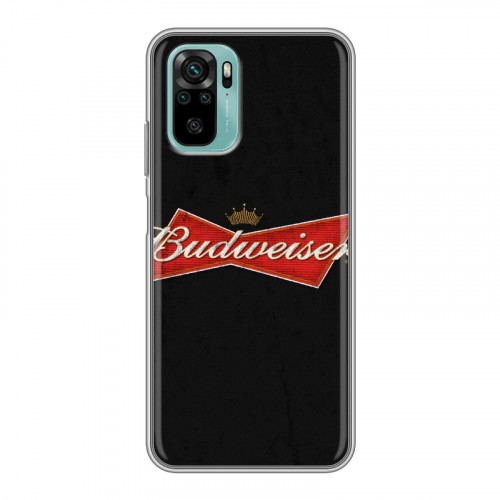 Дизайнерский силиконовый чехол для Xiaomi RedMi Note 10 Budweiser