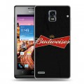 Дизайнерский пластиковый чехол для Huawei Ascend P1 Budweiser