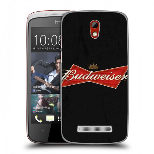 Дизайнерский пластиковый чехол для HTC Desire 500 Budweiser