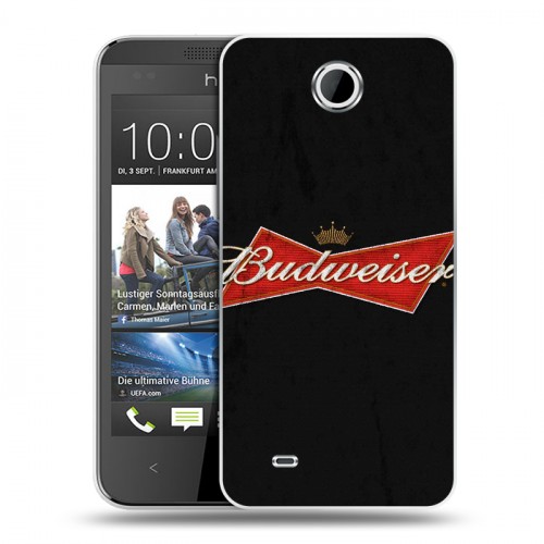 Дизайнерский пластиковый чехол для HTC Desire 300 Budweiser