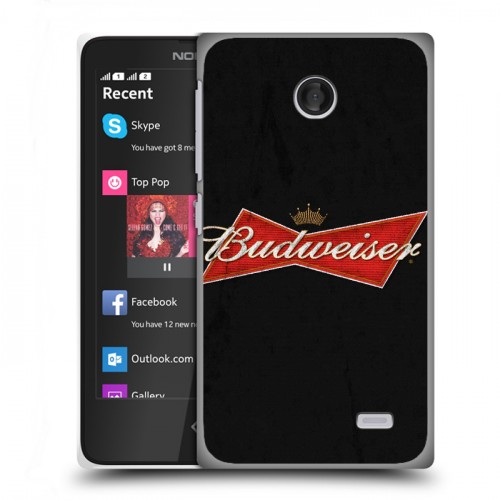 Дизайнерский пластиковый чехол для Nokia X Budweiser