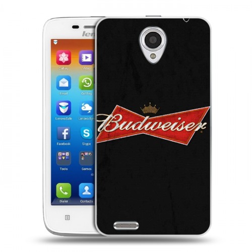 Дизайнерский пластиковый чехол для Lenovo S650 Ideaphone Budweiser