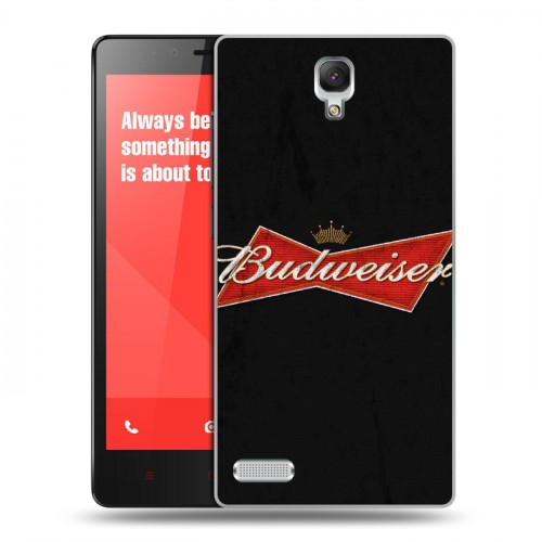 Дизайнерский пластиковый чехол для Xiaomi RedMi Note Budweiser