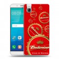 Дизайнерский пластиковый чехол для Huawei ShotX Budweiser