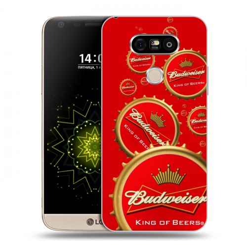 Дизайнерский пластиковый чехол для LG G5 Budweiser