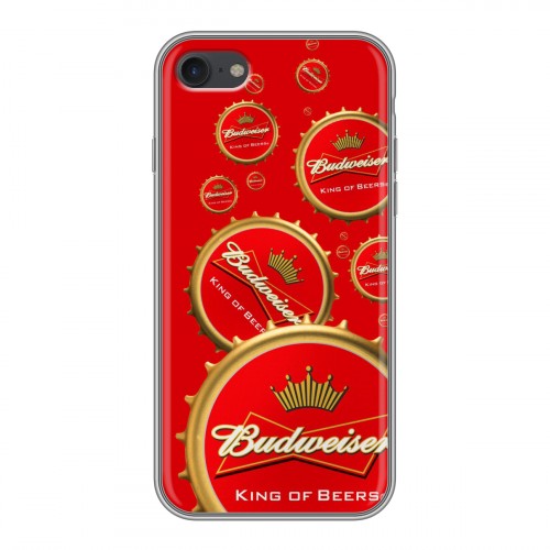 Дизайнерский силиконовый чехол для Iphone 7 Budweiser