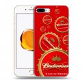 Дизайнерский пластиковый чехол для Iphone 7 Plus / 8 Plus Budweiser