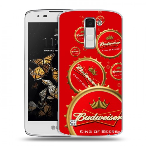 Дизайнерский пластиковый чехол для LG K8 Budweiser