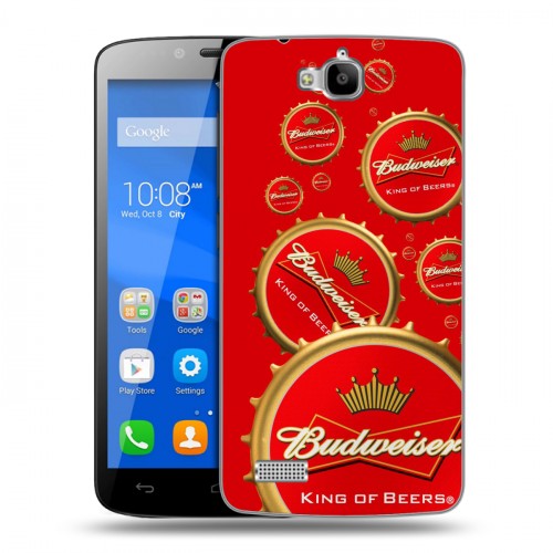 Дизайнерский пластиковый чехол для Huawei Honor 3C Lite Budweiser