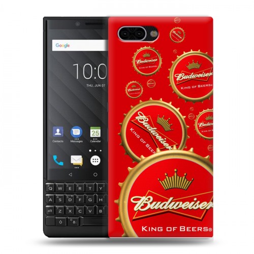 Дизайнерский пластиковый чехол для BlackBerry KEY2 Budweiser