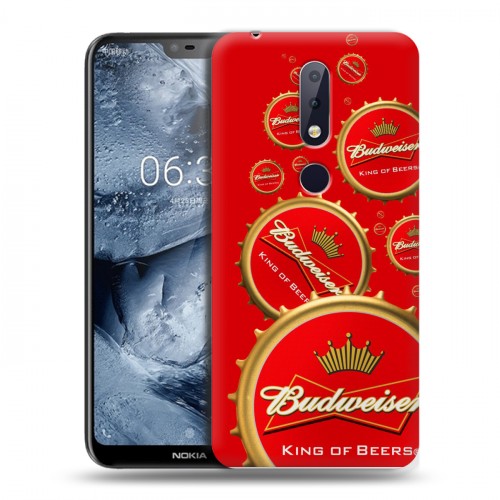 Дизайнерский пластиковый чехол для Nokia 6.1 Plus Budweiser