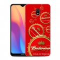 Дизайнерский силиконовый с усиленными углами чехол для Xiaomi RedMi 8A Budweiser