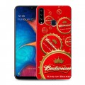 Дизайнерский пластиковый чехол для Samsung Galaxy A20s Budweiser