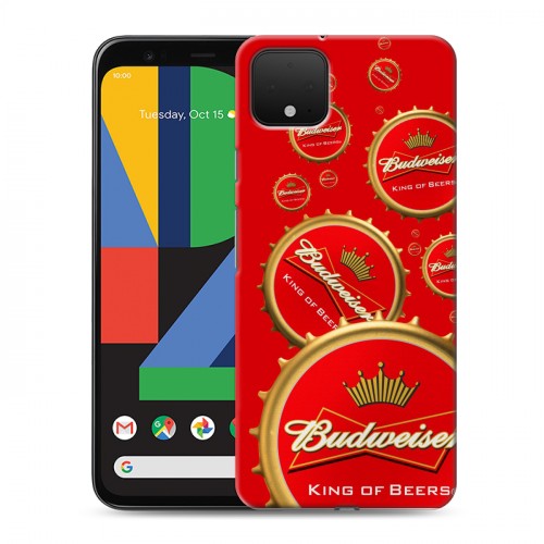 Дизайнерский пластиковый чехол для Google Pixel 4 Budweiser