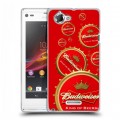 Дизайнерский пластиковый чехол для Sony Xperia L Budweiser