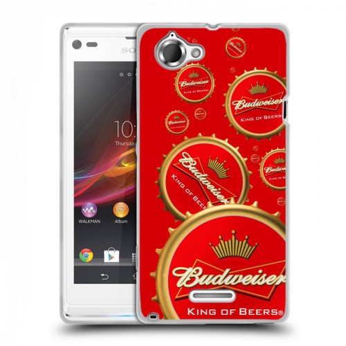 Дизайнерский пластиковый чехол для Sony Xperia L Budweiser