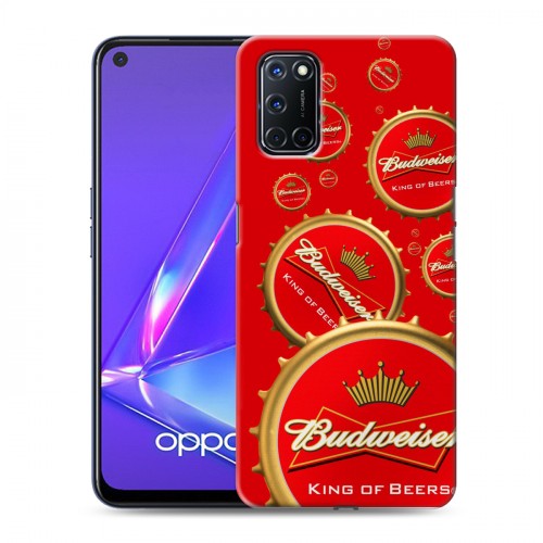 Дизайнерский пластиковый чехол для OPPO A52 Budweiser