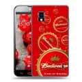 Дизайнерский пластиковый чехол для LG Optimus G Budweiser