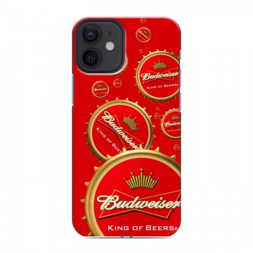 Дизайнерский силиконовый с усиленными углами чехол для Iphone 12 Mini Budweiser