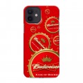 Дизайнерский силиконовый чехол для Iphone 12 Budweiser