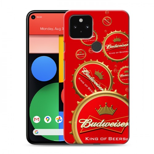 Дизайнерский пластиковый чехол для Google Pixel 5 Budweiser