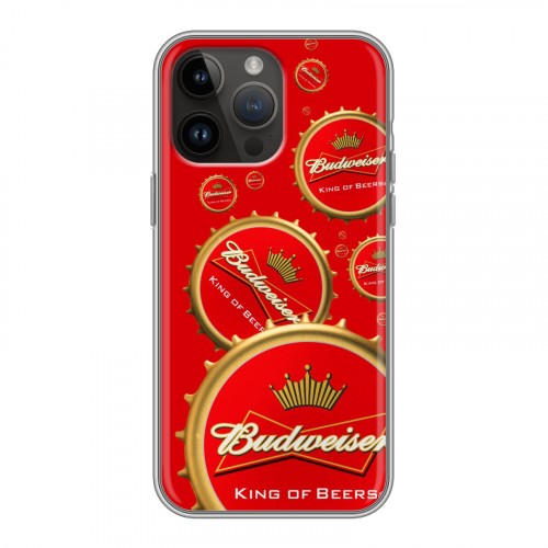 Дизайнерский силиконовый чехол для Iphone 14 Pro Max Budweiser