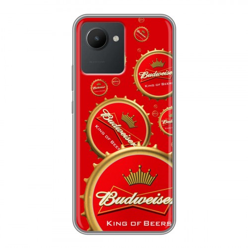 Дизайнерский силиконовый чехол для Realme C30 Budweiser