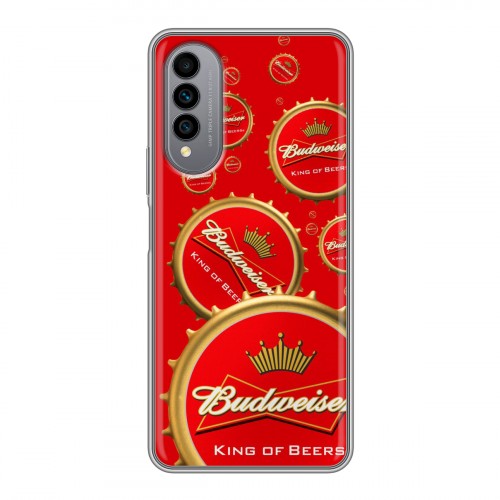 Дизайнерский силиконовый чехол для Wiko T50 Budweiser