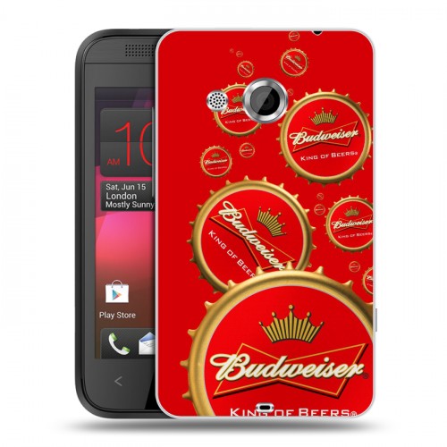 Дизайнерский пластиковый чехол для HTC Desire 200 Budweiser