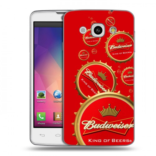 Дизайнерский пластиковый чехол для LG L60 Budweiser