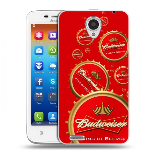 Дизайнерский пластиковый чехол для Lenovo S650 Ideaphone Budweiser