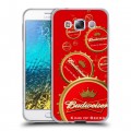 Дизайнерский пластиковый чехол для Samsung Galaxy E5 Budweiser