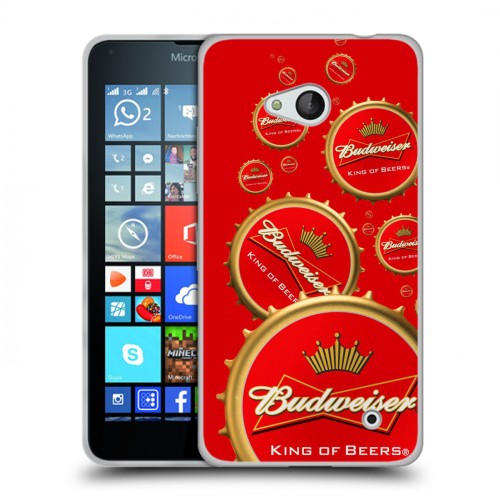 Дизайнерский пластиковый чехол для Microsoft Lumia 640 Budweiser