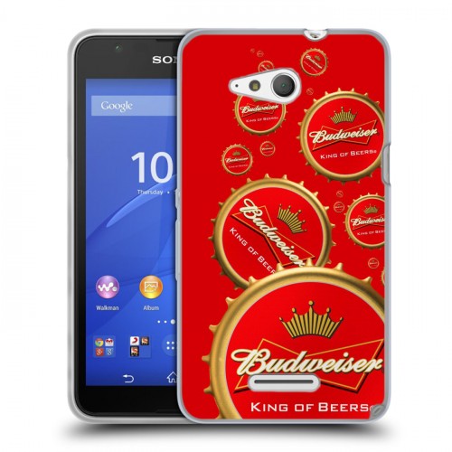 Дизайнерский пластиковый чехол для Sony Xperia E4g Budweiser