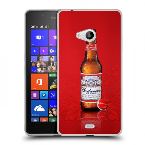 Дизайнерский пластиковый чехол для Microsoft Lumia 540 Budweiser