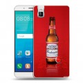 Дизайнерский пластиковый чехол для Huawei ShotX Budweiser