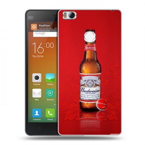 Дизайнерский пластиковый чехол для Xiaomi Mi4S Budweiser