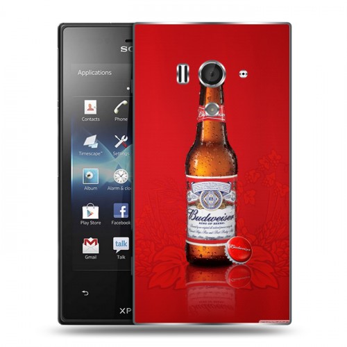 Дизайнерский пластиковый чехол для Sony Xperia acro S Budweiser