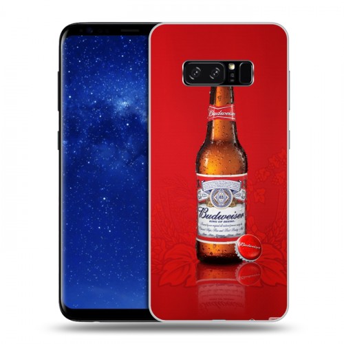 Дизайнерский силиконовый чехол для Samsung Galaxy Note 8 Budweiser