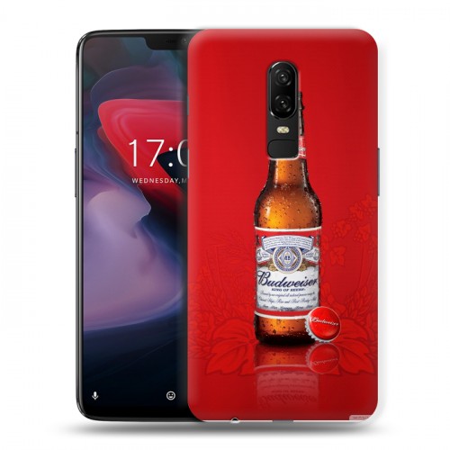 Дизайнерский пластиковый чехол для OnePlus 6 Budweiser