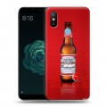 Дизайнерский силиконовый чехол для Xiaomi Mi A2 Budweiser