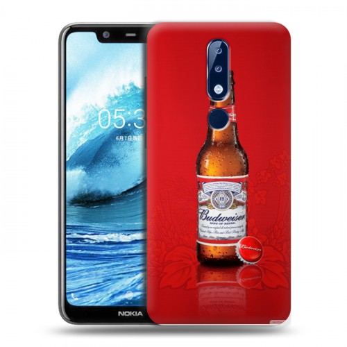 Дизайнерский силиконовый чехол для Nokia 5.1 Plus Budweiser