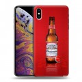 Дизайнерский силиконовый чехол для Iphone Xs Max Budweiser