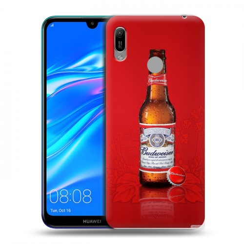 Дизайнерский пластиковый чехол для Huawei Y6 (2019) Budweiser